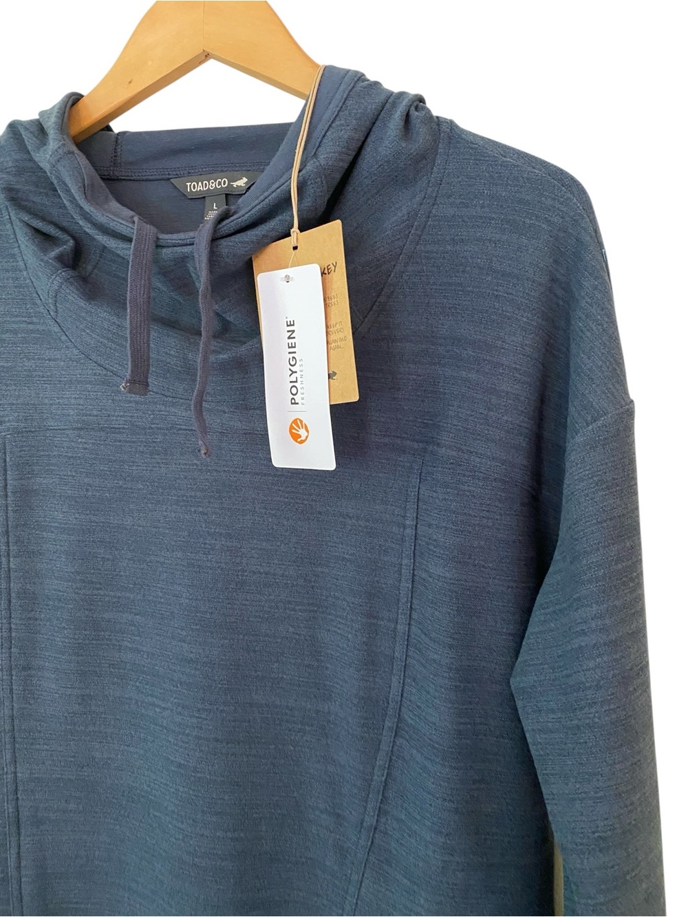 Toad & Co. Hibernation Hoodie Dress Gorpcore Athleisure Travel Cozy  L NWT - Picture 5 of 15